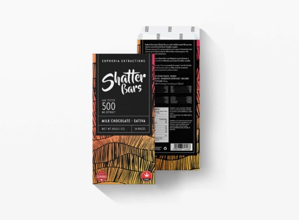 Euphoria Extractions – 500mg Shatter Bar – Milk Chocolate (Sativa) | Buy Cheap Weed Canada