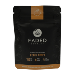 Faded Edibles – Peach Drops – 180mg | Buy Cheap Weed Canada