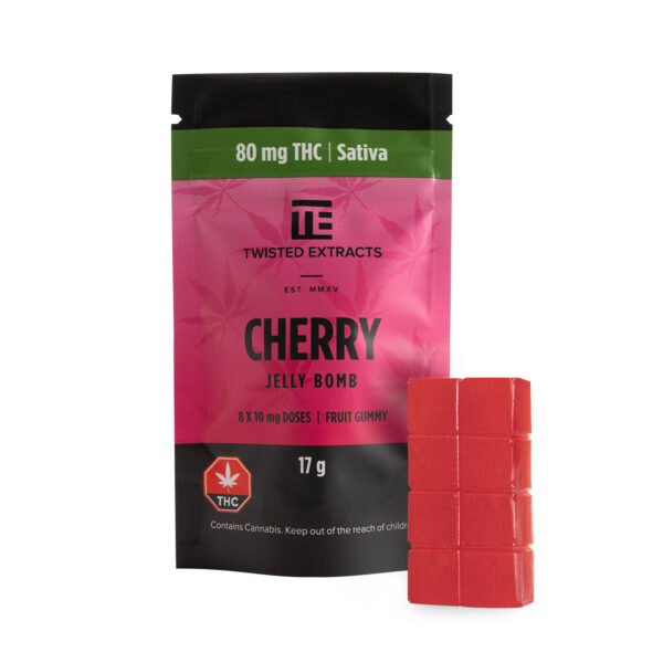 Twisted Extracts – Cherry Jelly Bomb – Sativa – 80mg THC | Buy Cheap Weed Canada