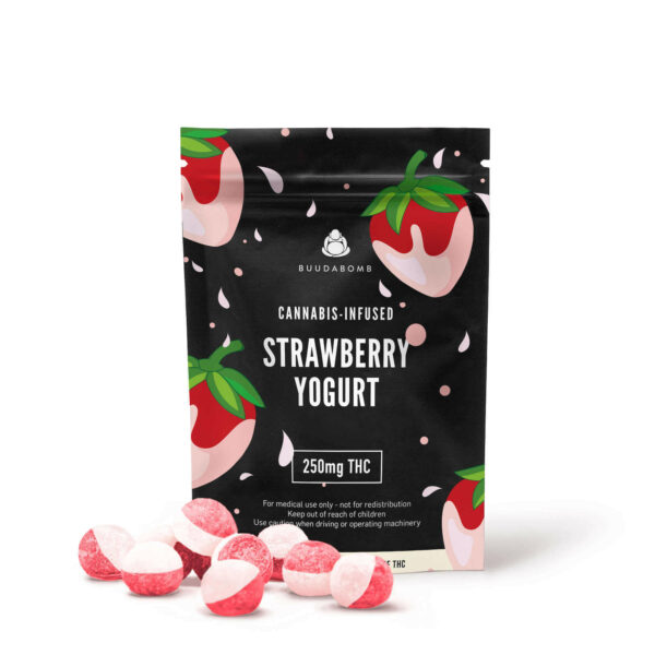 Buudabomb – Strawberry Yogurt Explosion – 250mg THC | Buy Cheap Weed Canada