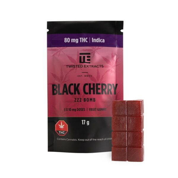 Twisted Extracts – Black Cherry – Zzz Bombs – 80mg THC | Buy Cheap Weed Canada