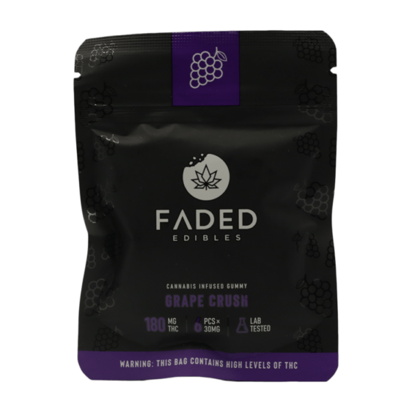 Faded Edibles – Grape Crush – 180mg | Buy Cheap Weed Canada