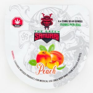 The Green Samurai – Peach Gummies – 150mg | Buy Cheap Weed Canada