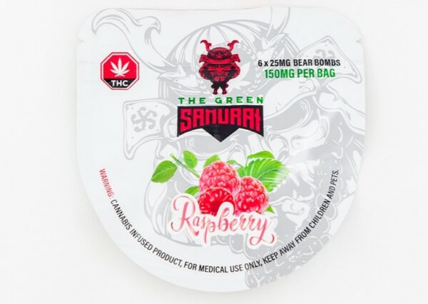 The Green Samurai – Raspberry Gummies – 150mg | Buy Cheap Weed Canada