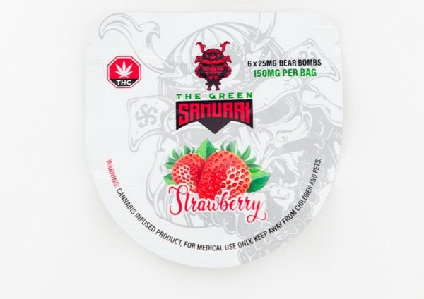 The Green Samurai – Strawberry Gummies – 150mg | Buy Cheap Weed Canada