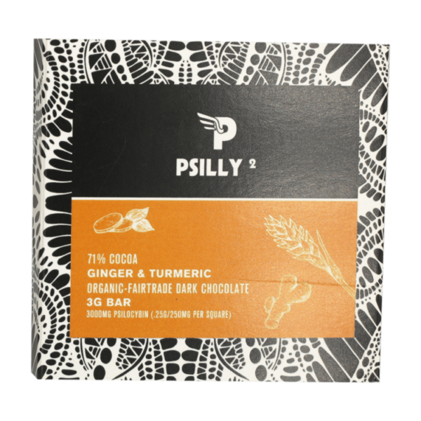 Psilly – Dark Chocolate Bar – Ginger & Turmeric | Buy Cheap Weed Canada
