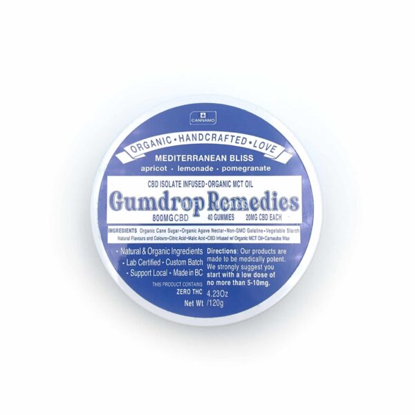 Gumdrop Remedies – Mediterranean Bliss Gummies – 800mg CBD | Buy Cheap Weed Canada