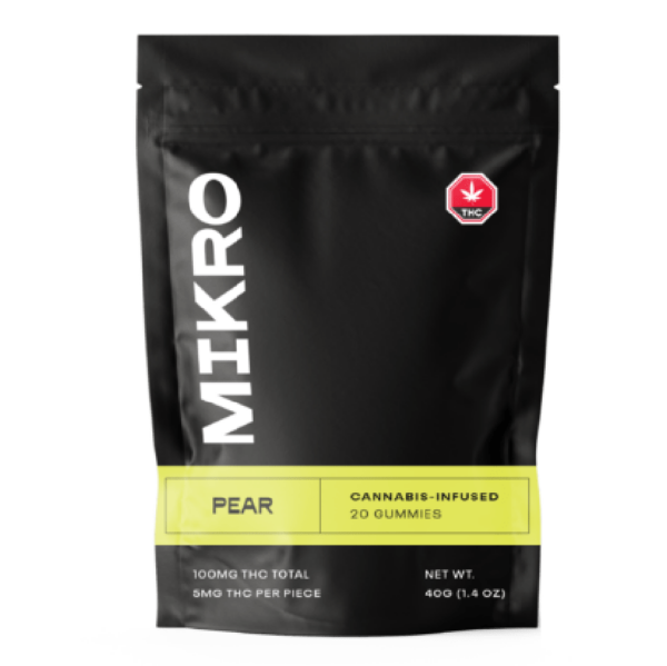Mikro – THC Gummies – 100mg THC – Pear | Buy Cheap Weed Canada
