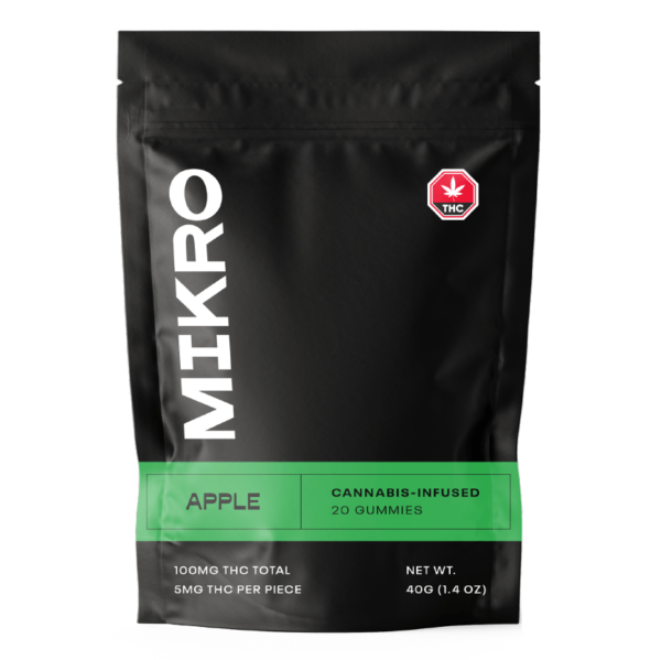Mikro – THC Gummies – 100mg THC – Apple | Buy Cheap Weed Canada