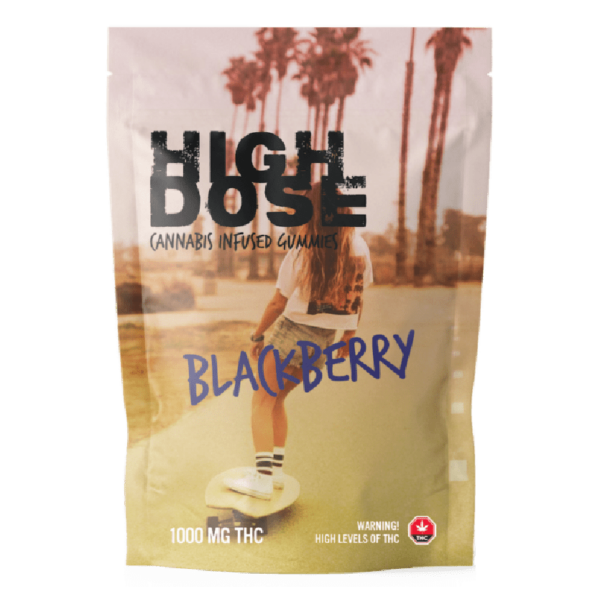 High Dose – weed Infused Gummies – Blackberry – 1000mg/1500mg | Buy Cheap Weed Canada