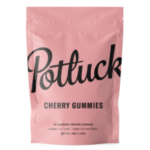 Potluck Extracts – Cherry Gummies – 200mg THC | Buy Cheap Weed Canada