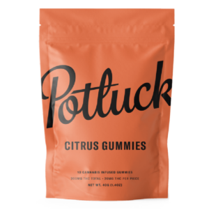 Potluck Extracts – Citrus Gummies – 200mg THC | Buy Cheap Weed Canada