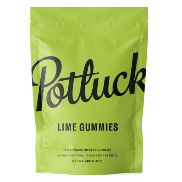 Potluck Extracts – Lime Gummies (CBD) – 200mg | Buy Cheap Weed Canada