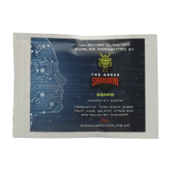 The Green Samurai – Shroom Gummies – Grape – 3g | Buy Cheap Weed Canada
